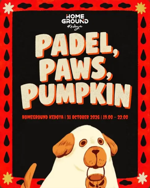 Padel, Paws, Pumpkin Halloween poster